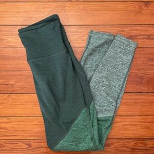 Blue/Green Colorblock Active Leggings